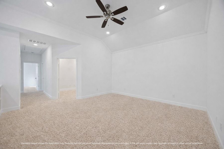 Another angle of the game room — flexible space that adapts to how you actually live.