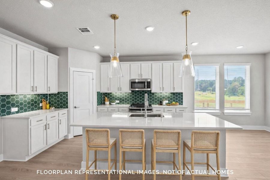 Furnished interior view inside a new home in The Oaks on 6th Street, Magnolia (Image 14).