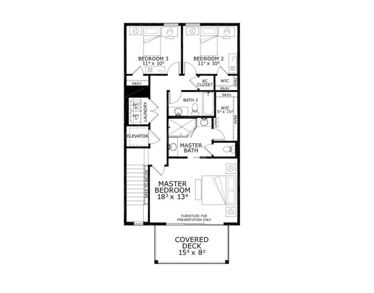 2D floor plan layout of this home in Verona Oceanside, Ormond Beach, FL (Image 7).