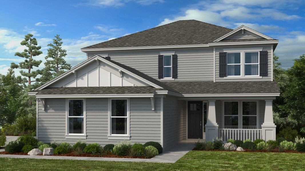 Representative exterior photo of a completed home built from the Lorenzo by Taylor Morrison in Osprey Cove, St. Marys, GA (Image 19). Representative exterior photo of a completed home built from the Lorenzo by Taylor Morrison in Osprey Cove, St. Marys, GA (Image 19).