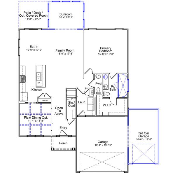 2D floor plan layout of this home in East Wynd, Hampstead, NC (Image 5). 2D floor plan layout of this home in East Wynd, Hampstead, NC (Image 5).