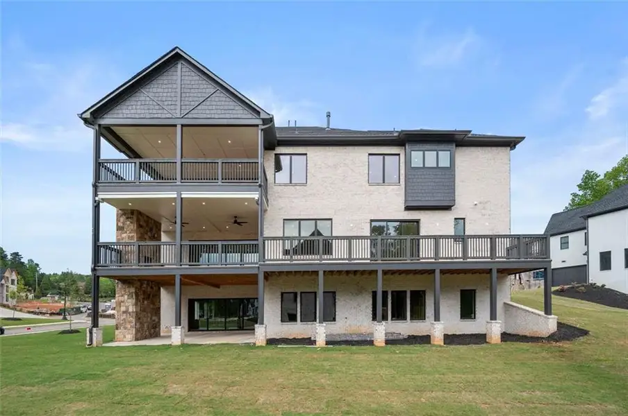 Exterior details and patio area of a home in Timber Rock Manor, Cumming (Image 3).