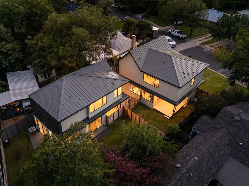 View from above of property