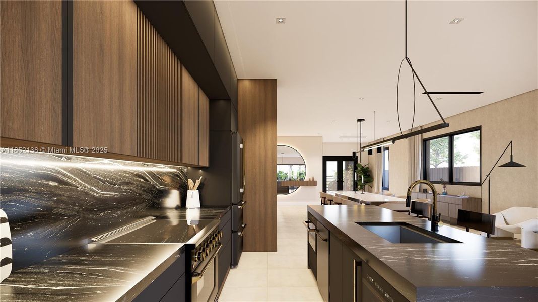 Furnished interior view inside a new home in , Miami (Image 12).