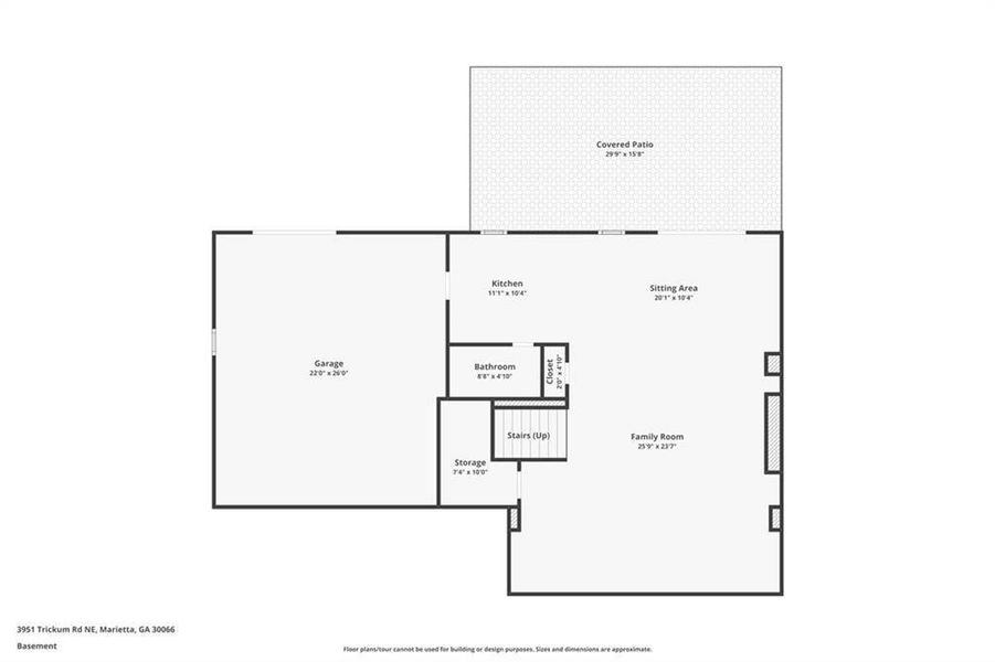 2D floor plan layout of this home in , Marietta, GA (Image 38).