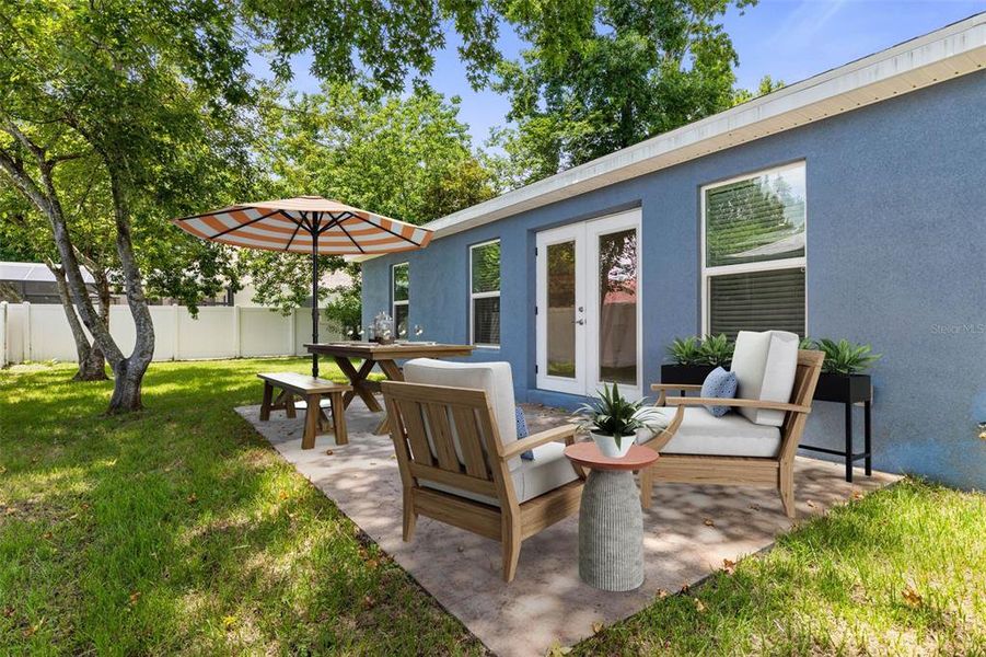 Exterior details and patio area of a home in , Palm Coast (Image 28). Exterior details and patio area of a home in , Palm Coast (Image 28).