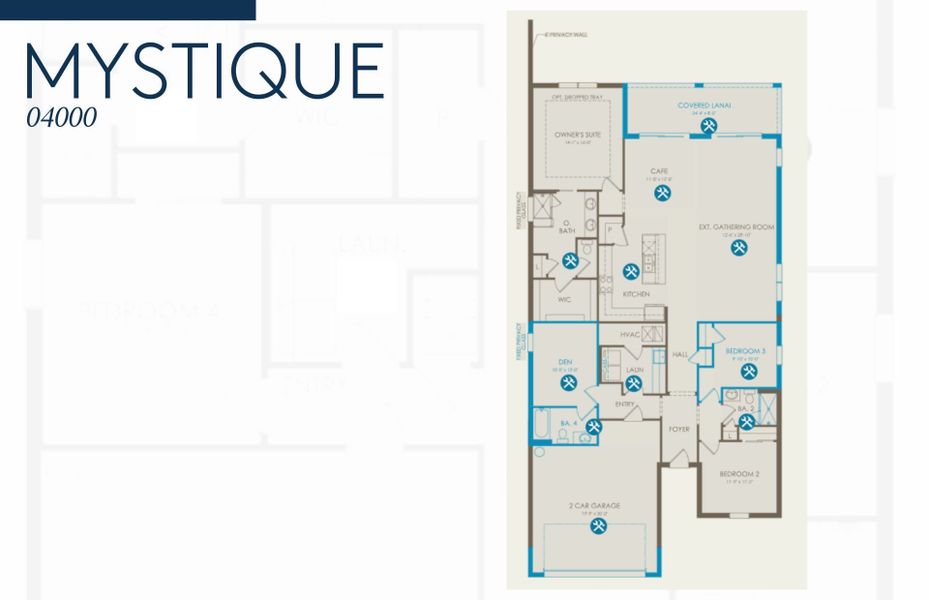 2D floor plan layout of this home in Hendrix Reserve, Lake Worth, FL (Image 4).