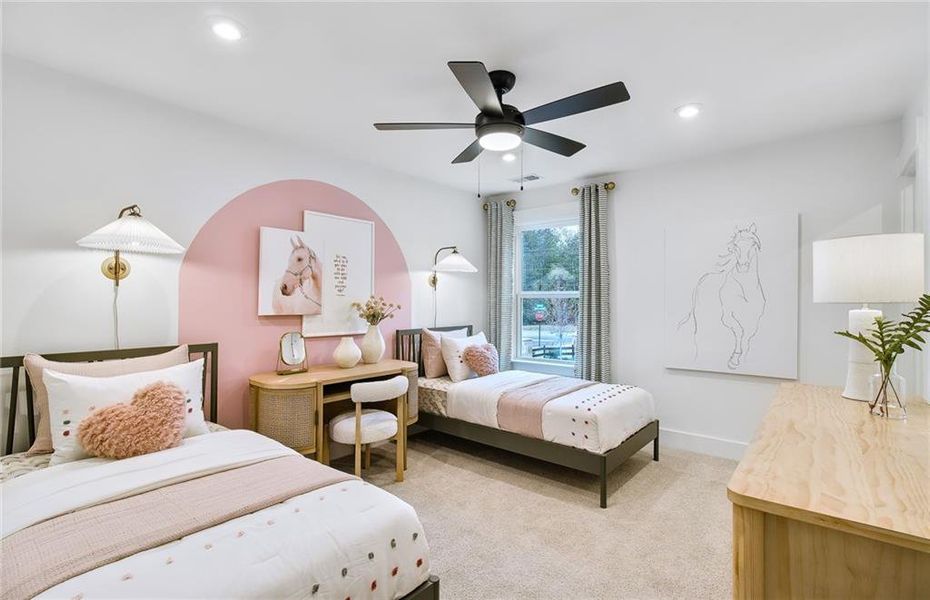 Furnished interior view inside a new home in Hunters Creek, Flowery Branch (Image 18).