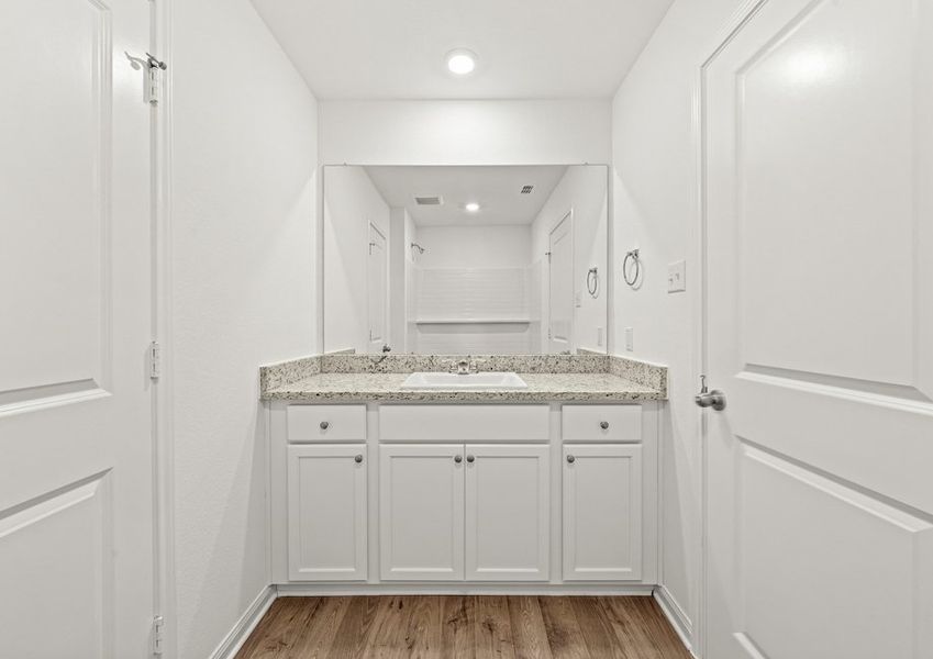 Spacious master bathroom vanity