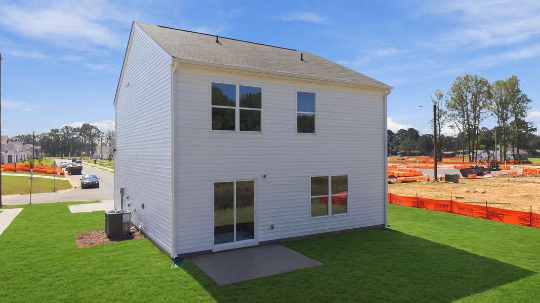 Exterior details and patio area of a home in Hobbs Farm, Ayden (Image 18).
