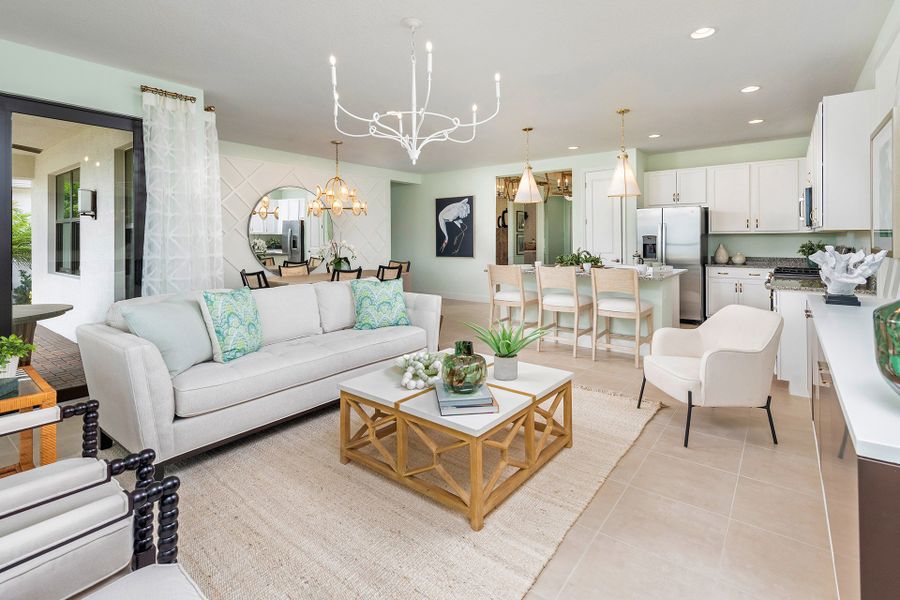Representative furnished interior of a home built from the Sanderling by GL Homes in Valencia Parc at Riverland, Port St. Lucie (Image 12).