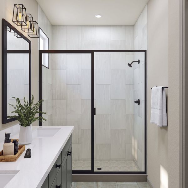 Representative furnished interior of a home built from the M by Tri Pointe Homes in Candelas Townhomes, Arvada (Image 18).