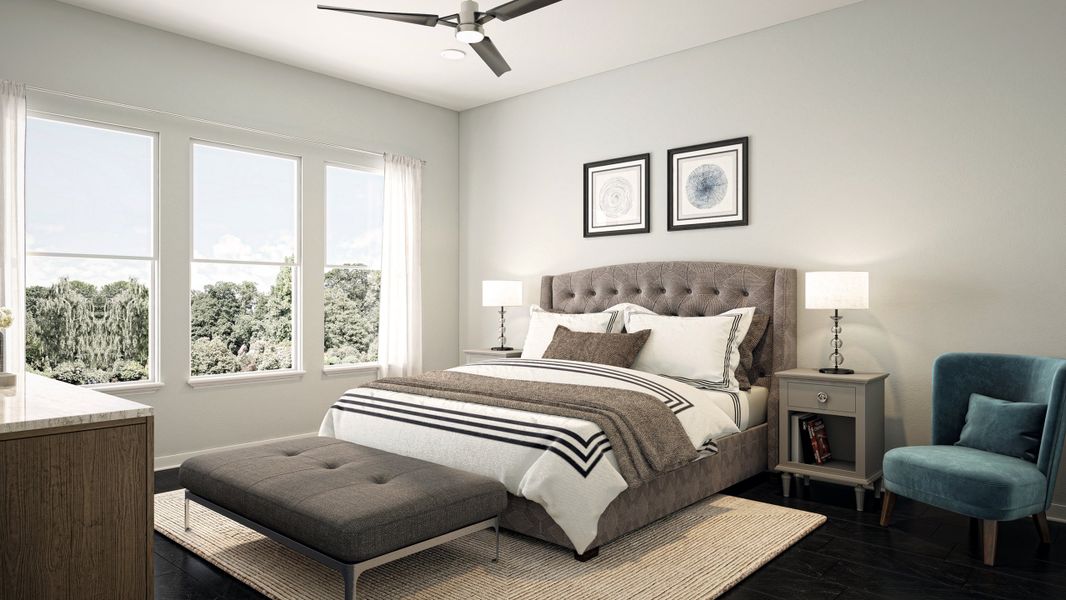 Representative furnished interior of a home built from the Campania by Beazer Homes in Highland Estates, San Antonio (Image 5). Representative furnished interior of a home built from the Campania by Beazer Homes in Highland Estates, San Antonio (Image 5).