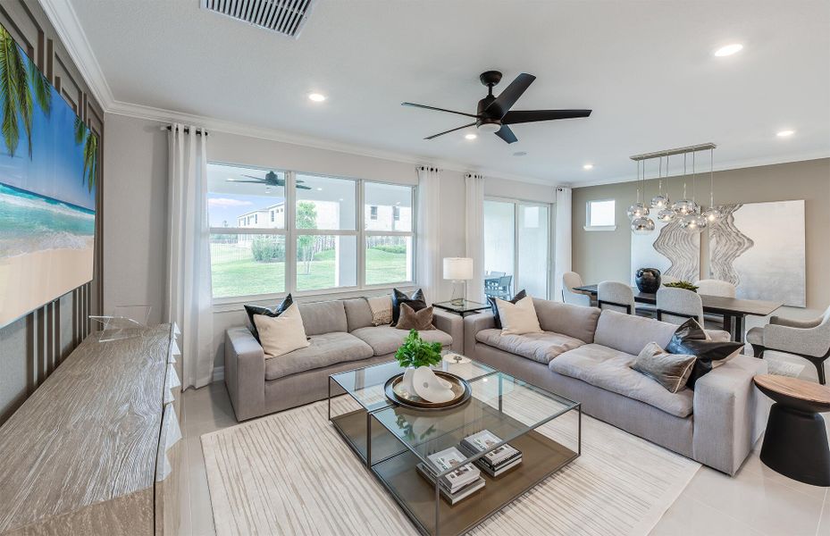 Furnished interior view inside a new home in Highpointe, Stuart (Image 12).