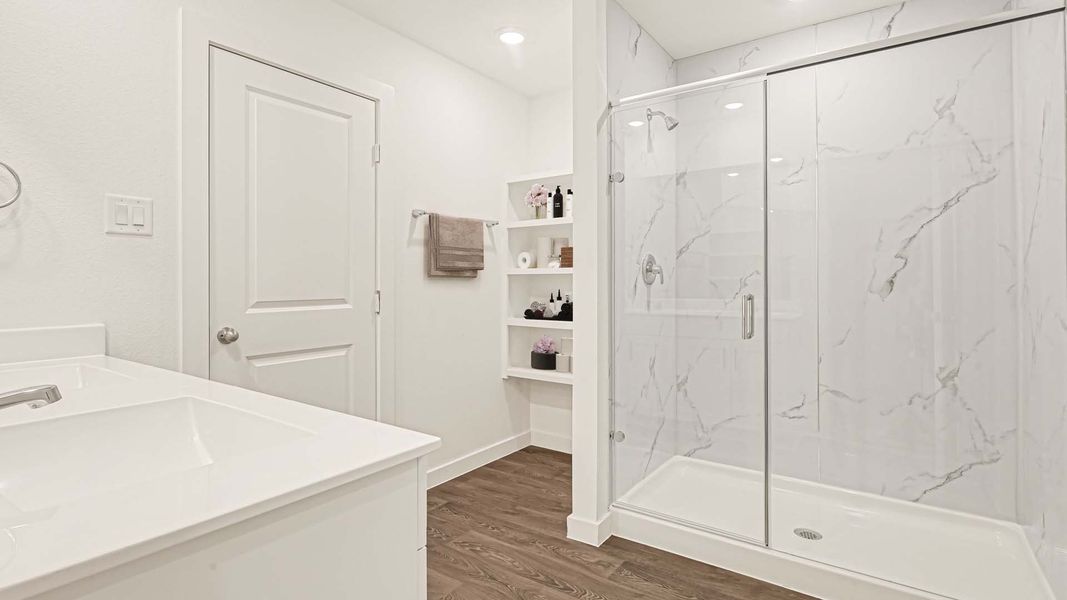 Furnished interior view inside a new home in August Trails, Needville (Image 10).