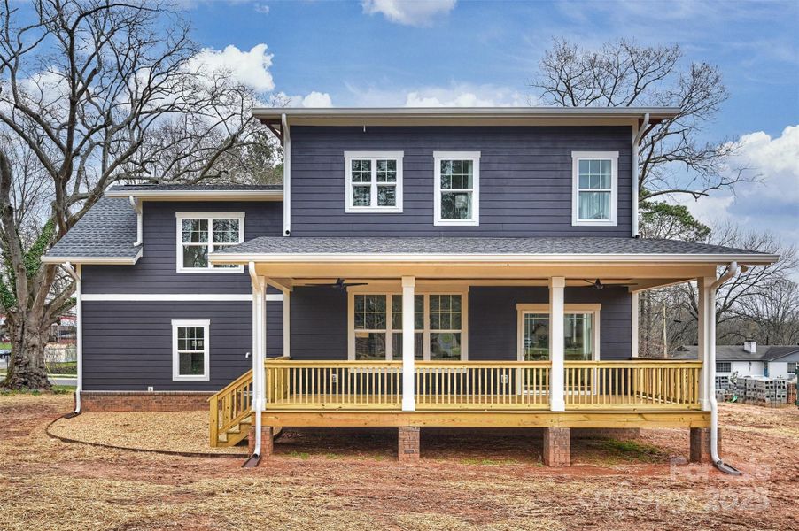 oversized rear porch