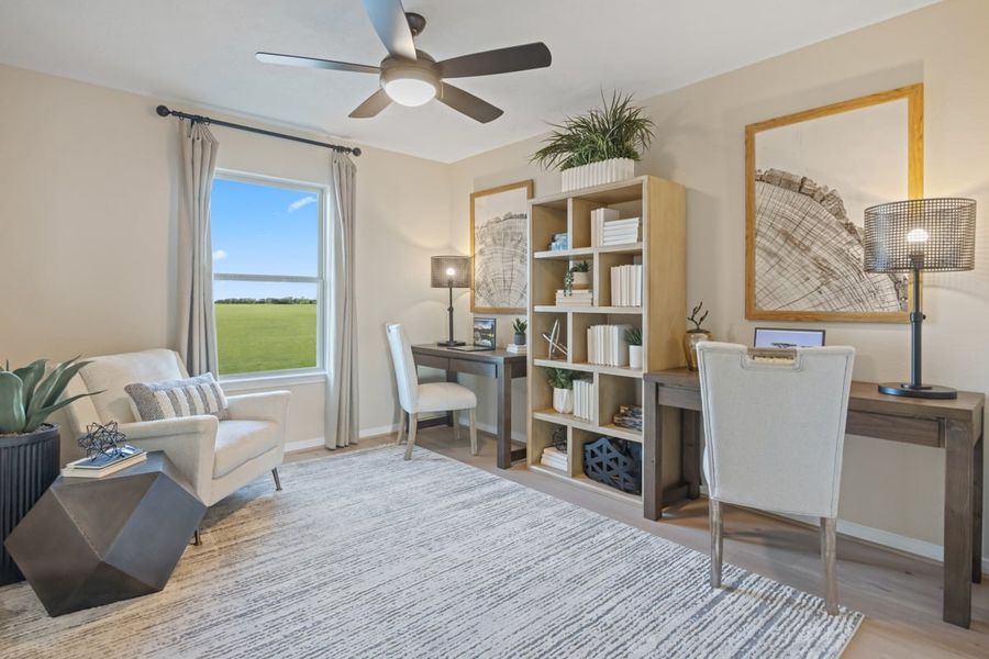 Representative furnished interior of a home built from the 2444 Modeled by KB Home in Saddlebrook Preserve, Beasley (Image 10).