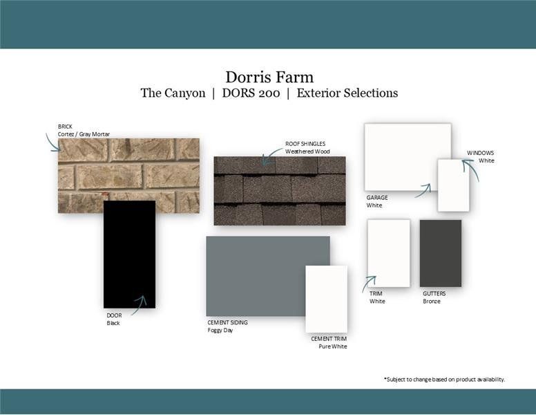Sample of building materials used in homes in Dorris Farm at Willow Springs, White House (Image 3). Sample of building materials used in homes in Dorris Farm at Willow Springs, White House (Image 3).