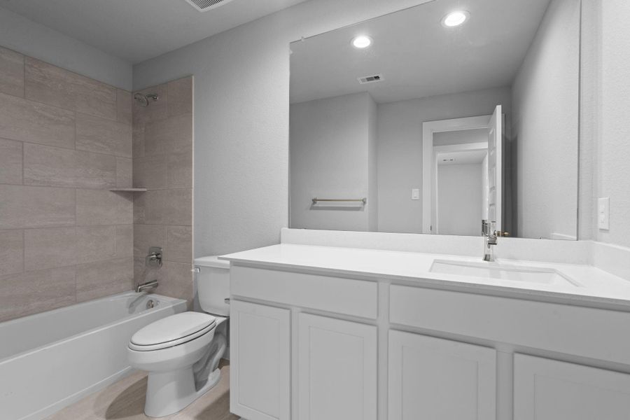 Furnished interior view inside a new home in Grand Oaks Village, Houston (Image 8). Furnished interior view inside a new home in Grand Oaks Village, Houston (Image 8).