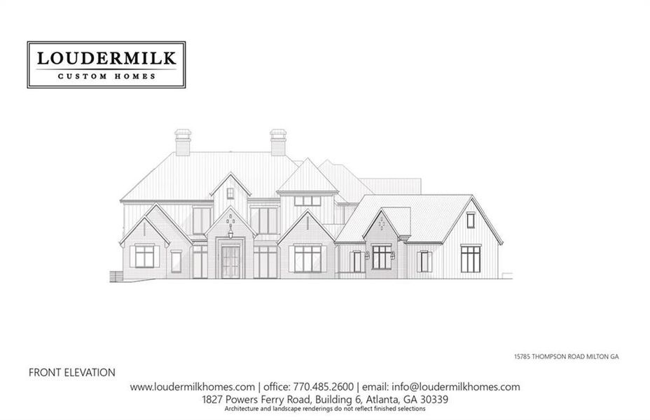 Exterior rendering of this home design in , Milton, GA (Image 9).