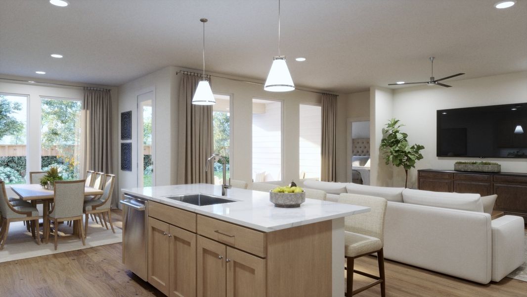 Representative furnished interior of a home built from the 4054 by Risewell Homes in Parkton Square, Kyle (Image 4).