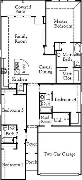 2D floor plan layout of this home in Candela, Richmond, TX (Image 5).