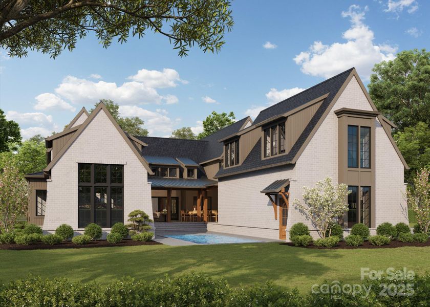 Front exterior of a new home in , Charlotte, NC, highlighting curb appeal (Image 1).