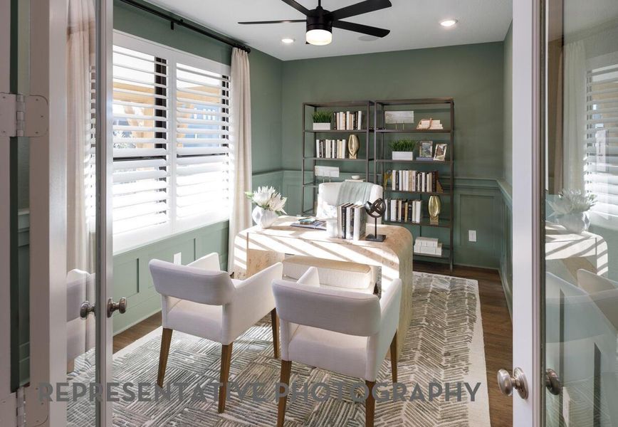 Furnished interior view inside a new home in ARTAVIA, Conroe (Image 15).