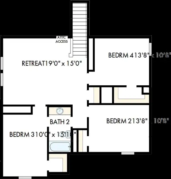 2D floor plan layout of this home in Briggs Ranch – Select Classic Series, San Antonio, TX (Image 3).