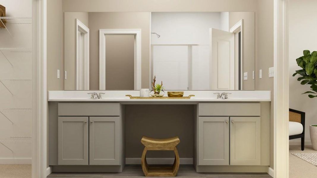 Furnished interior view inside a new home in Millers Pointe, Conyers (Image 24). Furnished interior view inside a new home in Millers Pointe, Conyers (Image 24).