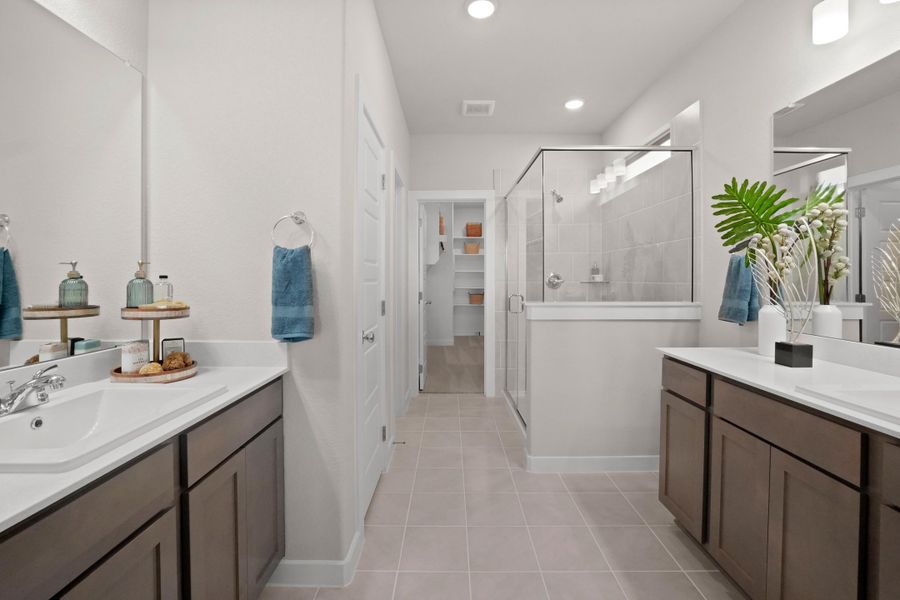 Primary Bath in the Willow home plan by Trophy Signature Homes – REPRESENTATIVE PHOTO