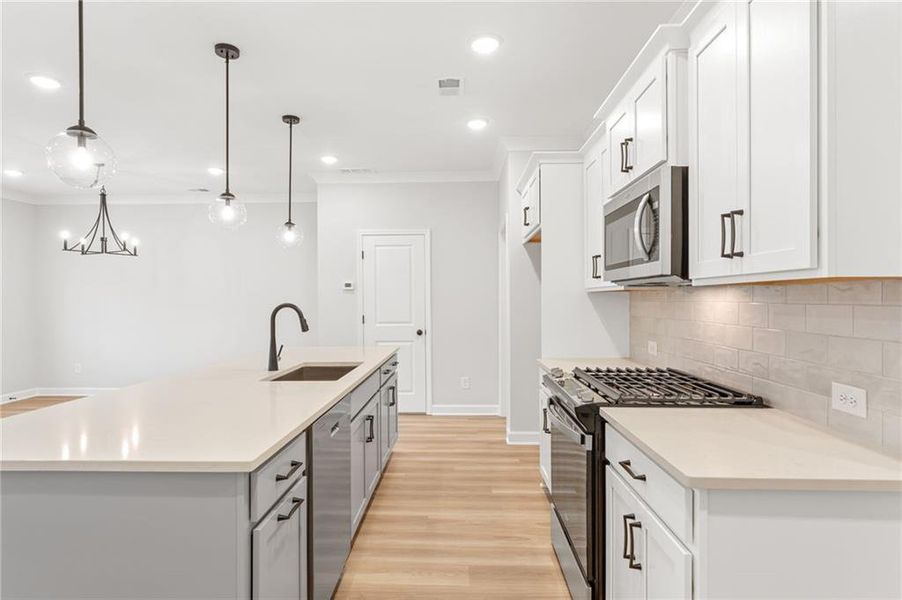 Furnished interior view inside a new home in Bluffs at Bells Ferry, Marietta (Image 6).