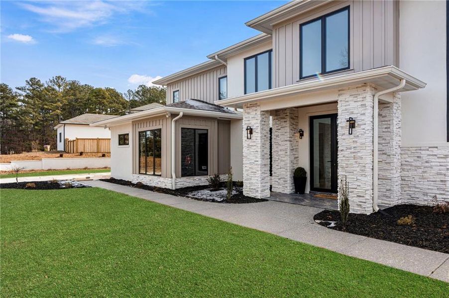 Exterior details and patio area of a home in , Suwanee (Image 1). Exterior details and patio area of a home in , Suwanee (Image 1).