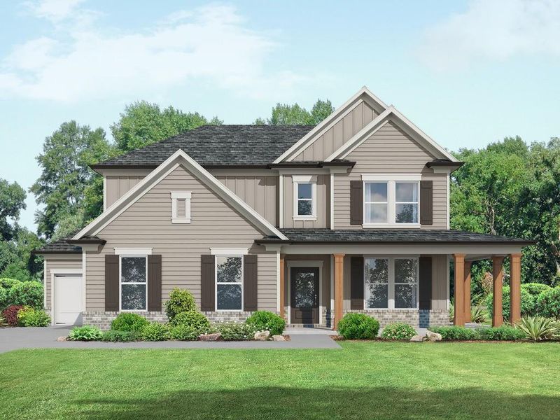 Front exterior of a new home in , Good Hope, GA, highlighting curb appeal (Image 2).