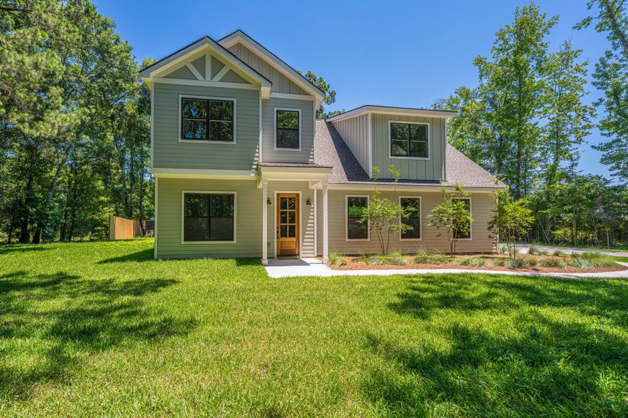 Front exterior of a new home in , Mount Pleasant, SC, highlighting curb appeal (Image 2). Front exterior of a new home in , Mount Pleasant, SC, highlighting curb appeal (Image 2).