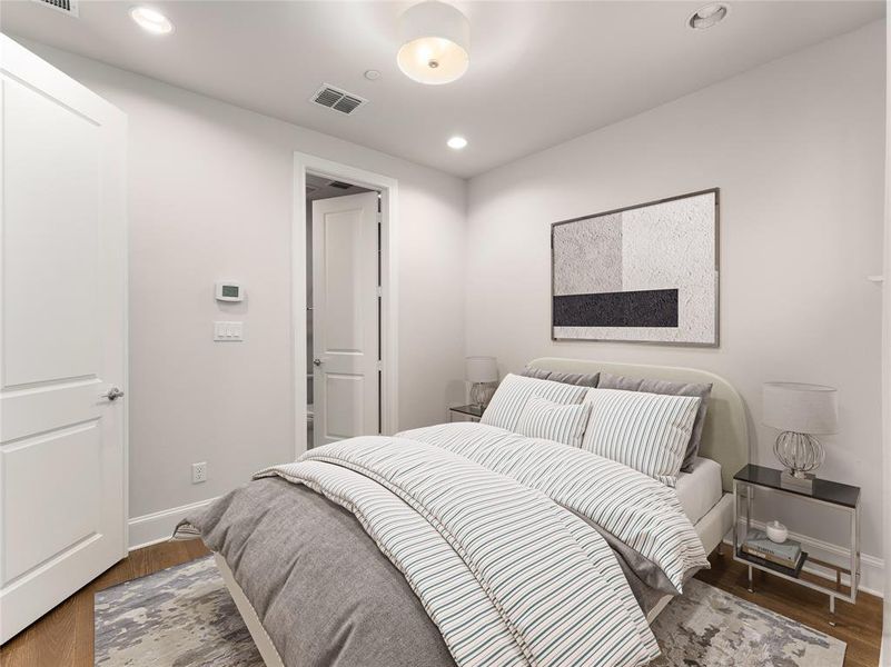 Image virtually staged to show use of space.