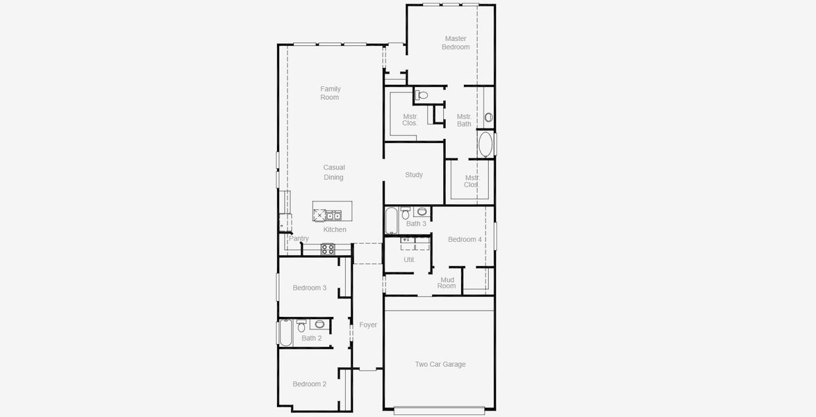 2D floor plan layout for the Harrison (2235-HV-40) by Coventry Homes in The Trails, New Caney, TX (Image 3). 2D floor plan layout for the Harrison (2235-HV-40) by Coventry Homes in The Trails, New Caney, TX (Image 3).