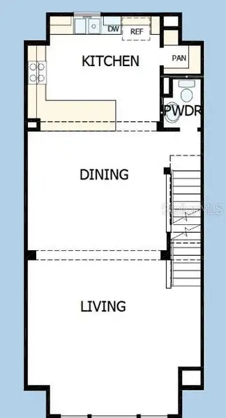2D floor plan layout of this home in Towns at Union, St. Petersburg, FL (Image 4).