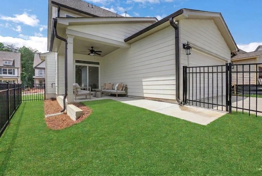 Exterior details and patio area of a home in Marble Tree, Ball Ground (Image 2). Exterior details and patio area of a home in Marble Tree, Ball Ground (Image 2).