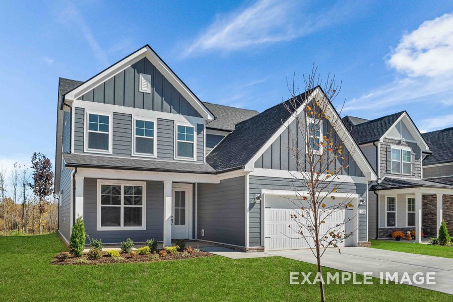 Representative exterior photo of a completed home built from the The Ash A by Davidson Homes LLC in Calista Farms, White House, TN (Image 22). Representative exterior photo of a completed home built from the The Ash A by Davidson Homes LLC in Calista Farms, White House, TN (Image 22).