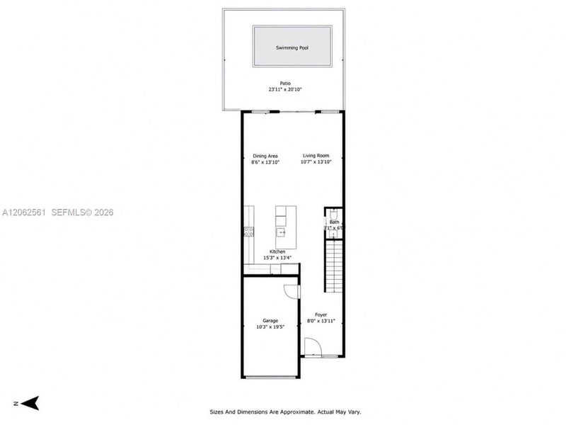 2D floor plan layout of this home in , Miami, FL (Image 4).