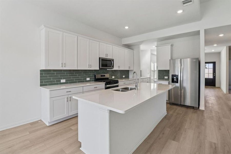 Furnished interior view inside a new home in Lakehaven - Premier Series, Farmersville (Image 9). Furnished interior view inside a new home in Lakehaven - Premier Series, Farmersville (Image 9).