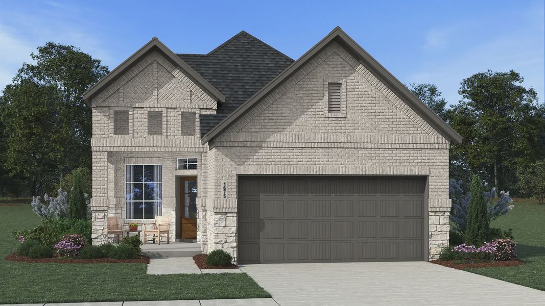 Representative exterior photo of a completed home built from the Carlisle by Chesmar Homes in The George, Richmond, TX (Image 5).