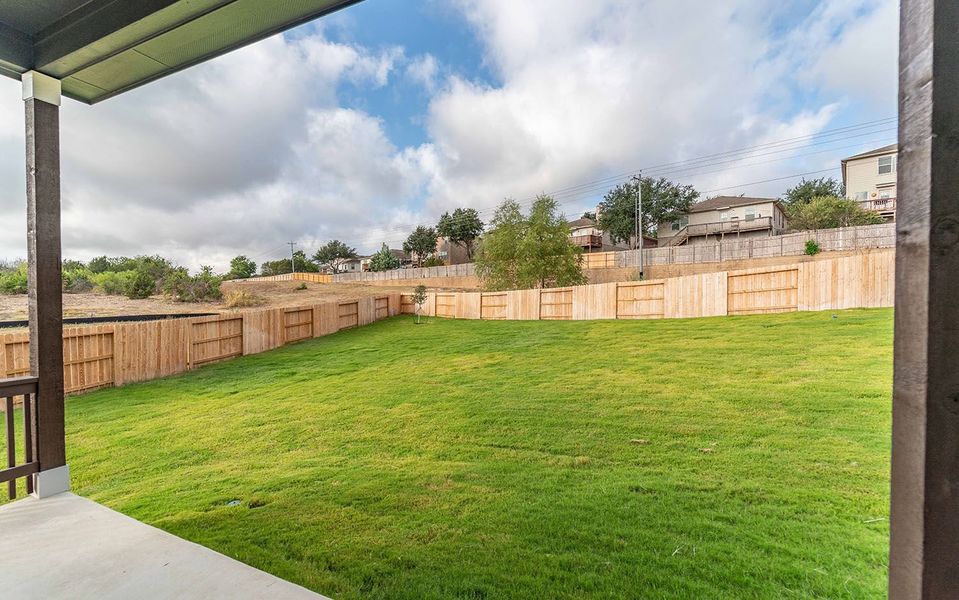 Exterior details and patio area of a home in Homestead, Schertz (Image 2).