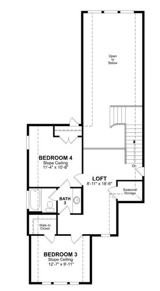 2D floor plan layout of this home in Timber Hollow, Magnolia, TX (Image 3).