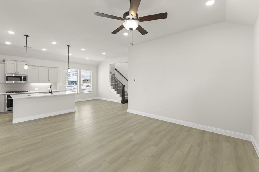 Representative unfurnished interior of a home built from the Timberline by Pacesetter Homes in La Terra at Uptown Celina, Celina (Image 14).