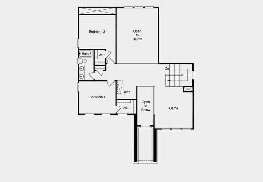 2D floor plan layout for the Duval by Taylor Morrison in Village Grove, Dripping Springs, TX (Image 4).