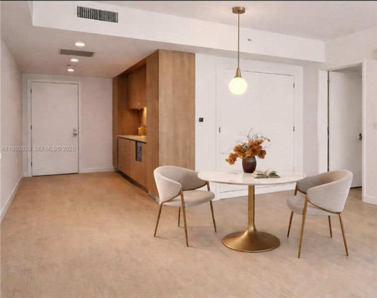 Furnished interior view inside a new home in , Miami (Image 10).