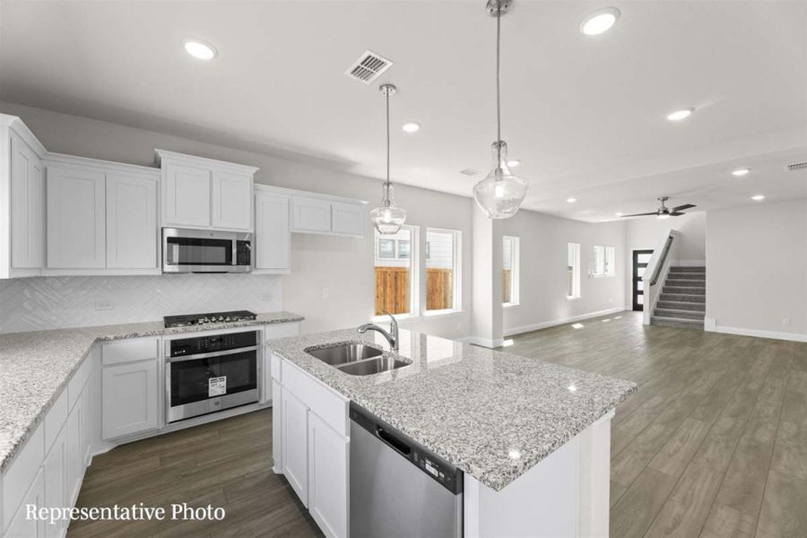 Furnished interior view inside a new home in Keeneland, Aubrey (Image 7).