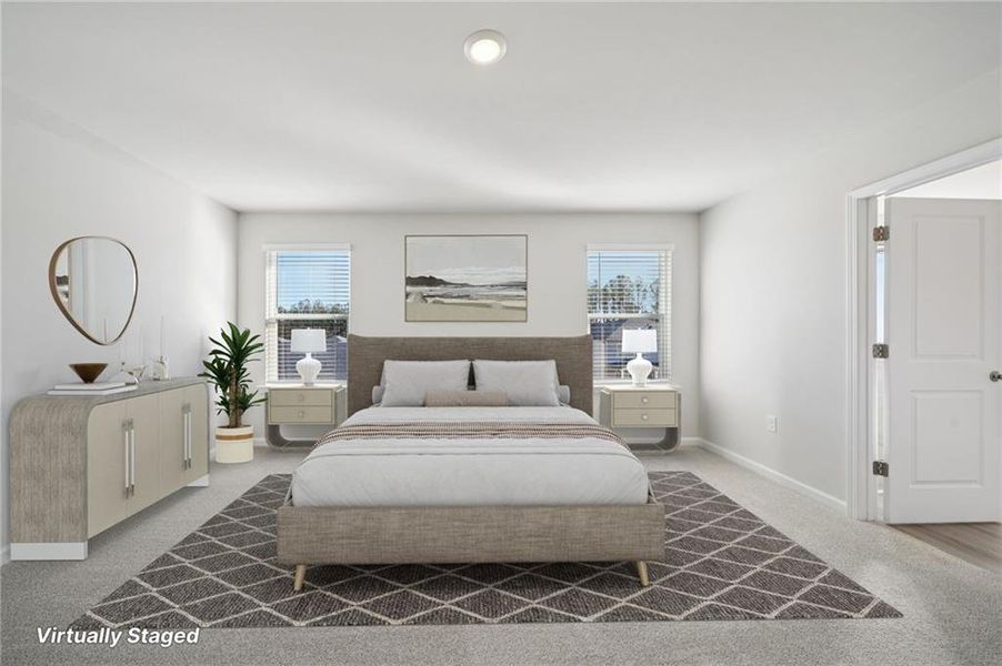 Furnished interior view inside a new home in Parkside at Grayson, Grayson (Image 12).
